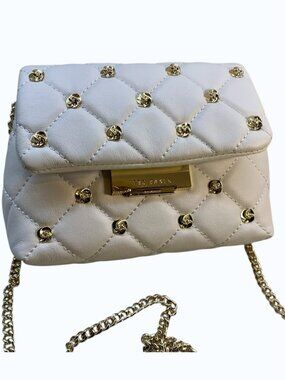 Ted Baker Ginn Leather Quilted Crossbody Bag NWT Cream